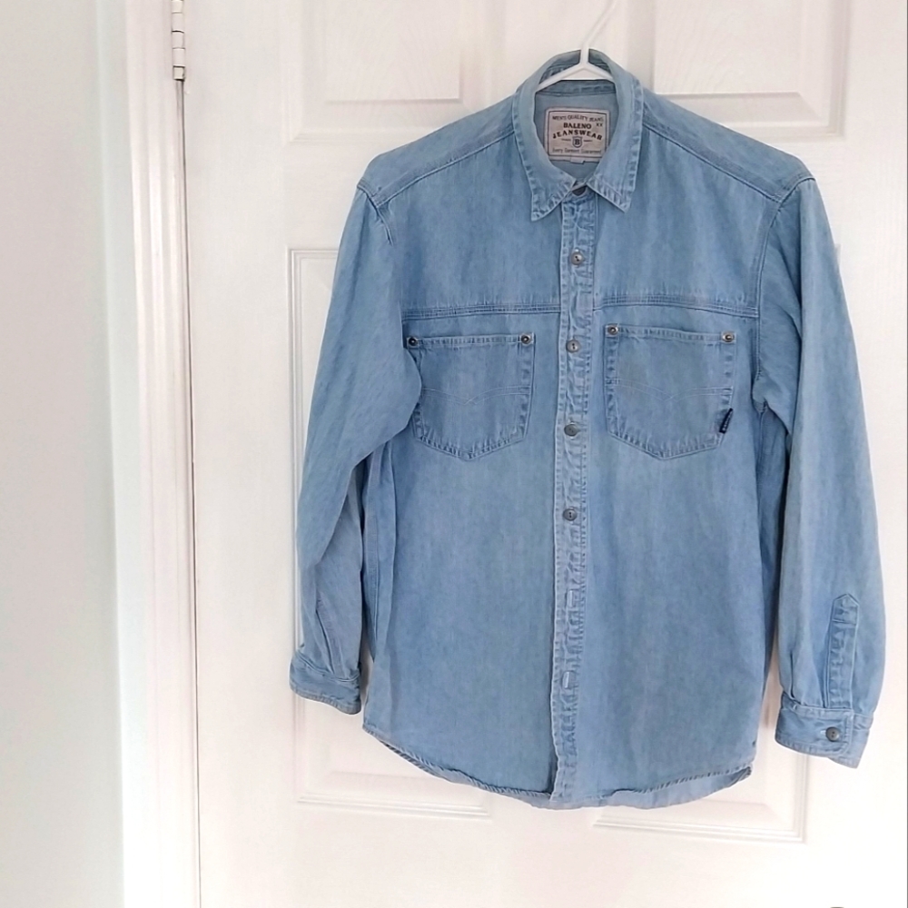 Unisex Light Blue Denim Shirt